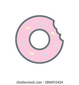 Donuts icon vector design templates isolated on white background