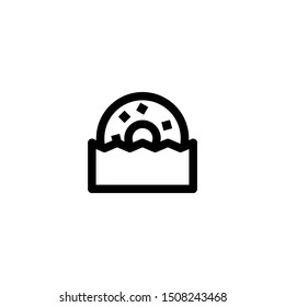 Donuts icon vector. Flat icon illustration
