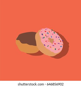 Donuts icon, vector illustration design. Fast food collection.