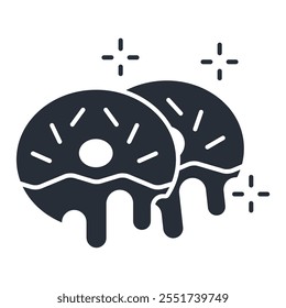 Donuts icon. vector.Editable stroke.linear style sign for use web design,logo.Symbol illustration.