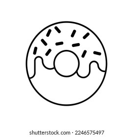 donuts icono vector, aislado en fondo blanco, mejor opción para tu proyecto impresionante