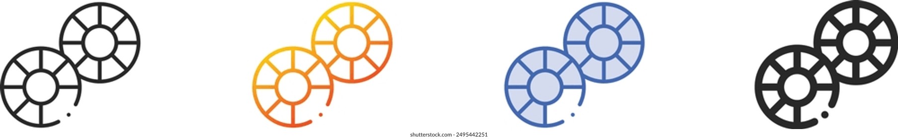 donuts icon.Thin Linear, Gradient, Blue Stroke and bold Style Design Isolated On White Background