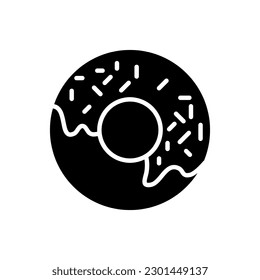 Donuts Symbol, Vektorgrafik. Donuts-Symbol einzeln auf weißem Hintergrund 