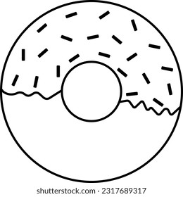 Icono de donuts,ilustración vectorial. ilustración de icono de donuts aislada en fondo blanco.eps