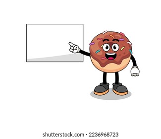 donuts illustration doing a presentation , character design