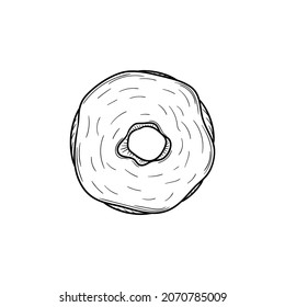 Donuts illustration hand drawn isolated design