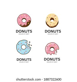Donuts illustration logo vector template