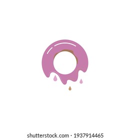 Plantilla vectorial de logotipo de ilustración de donuts