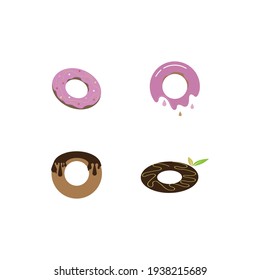 Donuts illustration logo vector template