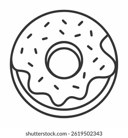 Donuts illustration on isolated white background