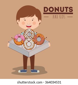 donuts and kids design 