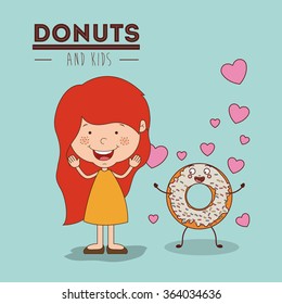 donuts and kids design 