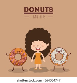 donuts and kids design 