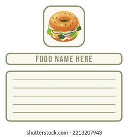 Donuts Label Sticker Simple Vector, Snack Label Information, Drink Label Packaging, Dessert Pudding Information