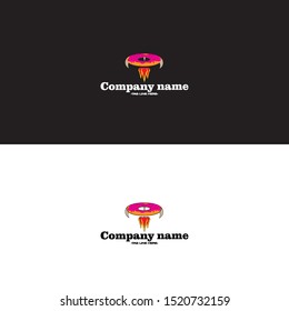 donuts launcher logo on white and black background