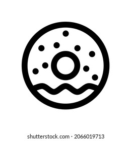 Donuts line icon with editable strokes