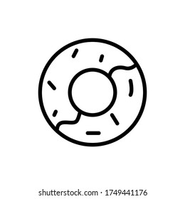 Donuts line icon. Vector illustration