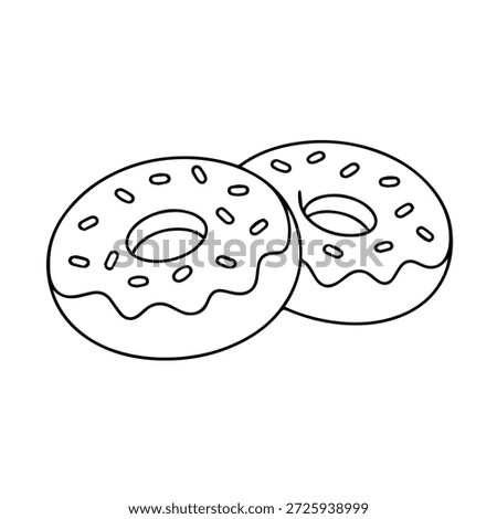 donuts line logo vector icon on a white background
Vector line logo icon
