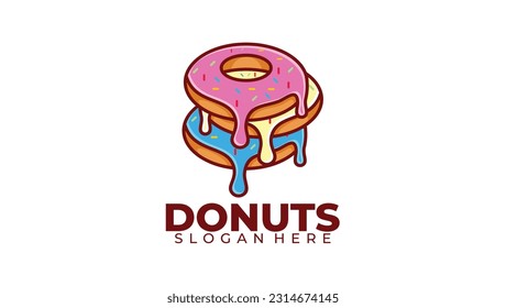 Donuts logo abstract vector template