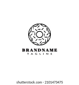donuts logo cartoon design icon modern vector illustration