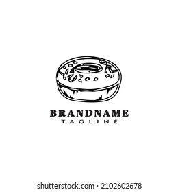 donuts logo cartoon design icon modern vector cute