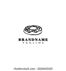 donuts logo cartoon icon modern vector illustration