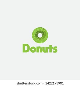 donuts logo design template. healty food logo
