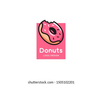 Donuts logo design. Logo vector template