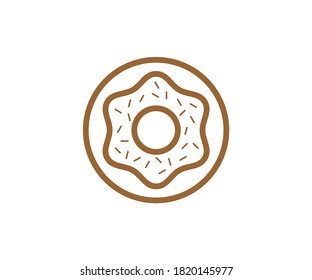 Donuts logo design vector template, Bakery logo concept, Creative icon symbol