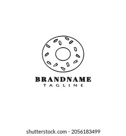 donuts logo icon cartoon design template modern vector