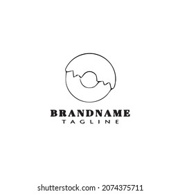 donuts logo icon cartoon design template modern vector cute
