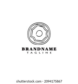 donuts logo icon cartoon design template modern vector