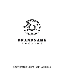 donuts logo icon cartoon design cute modern vector illustration