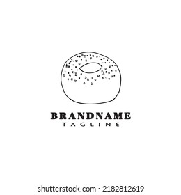 donuts logo icon cartoon template modern vector illustration