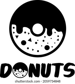 Donuts Logo Donuts Icon Donuts Symbol Stock Vector (Royalty Free ...