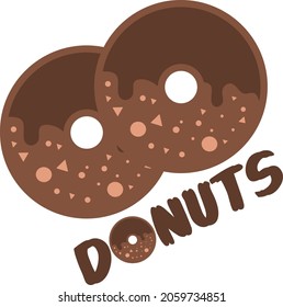 Donuts Logo. Donuts icon. Donuts symbol vector design. Donuts shop.