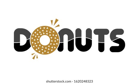 donuts logo letter vector template design.