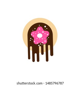 Donuts Logo Template Stock Vector 