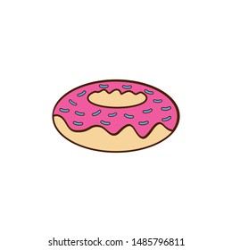 Donuts Logo Template Stock Vector 
