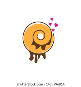 Donuts Logo Template Stock Vector 