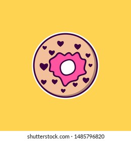 Donuts Logo Template Stock Vector 