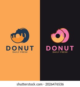 Donuts logo vector template. Vector set of logos donuts , coffee , snack , menu