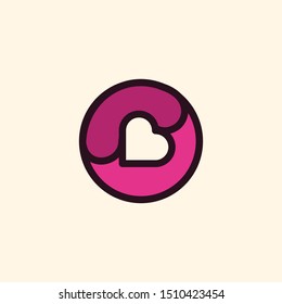 Donuts Love Meal Creative Business Food Logo