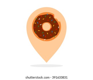 donuts marker path pin map