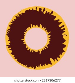 Donuts with melted milk chocolate