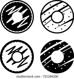 Donuts on a white background