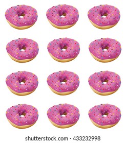Donuts on a white background for your design