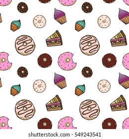 donuts and pastries vector
