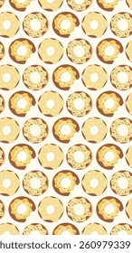 Donuts pattern background. Donuts illustration pattern. Donuts background. Perfect for fabrics, print, textile, wallpaper, and decor. SSTKbackgrounds 