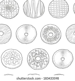 Donuts pattern, sketch